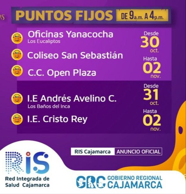 RISCajamarca's tweet photo. Articulando esfuerzos con la empresa privada, está vez, @MineraYanacocha continua apoyando el proceso de vacunación. Sus oficinas se han convertido en uno de los puntos fijos con mayor concurrencia. Súmate y vacúnate, ¡hazlo por ti, hazlo por tu familia!
@Minsa_Peru @gob_reg https://t.co/JmZvsmxR70