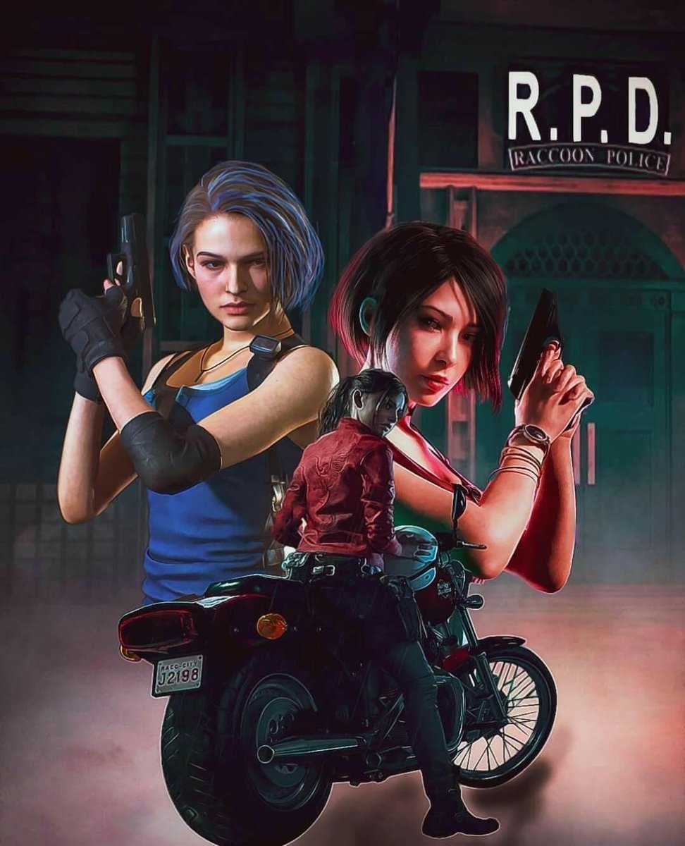 jill valentine and ada wong (resident evil and 2 more) drawn by xiaji