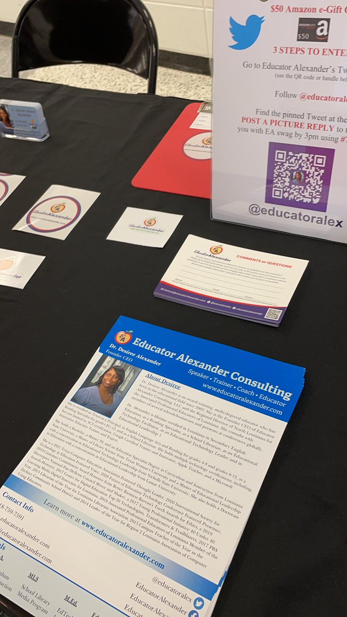 megangingoyon's tweet photo. Checking out the @educatoralex table at #TCCA2021 https://t.co/88kQsLKfDL