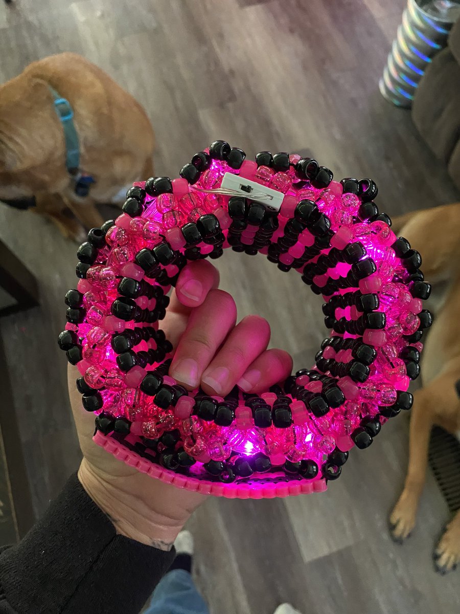 DJ_DWNLD's tweet photo. @SullivanKing my wife wishes to gift you and your wife this cuff that she made in light of yalls recent great news! Let me know how we can make this happen! Can’t wait to rage with you today!! #freakydeaky https://t.co/aJQpcgYPIR