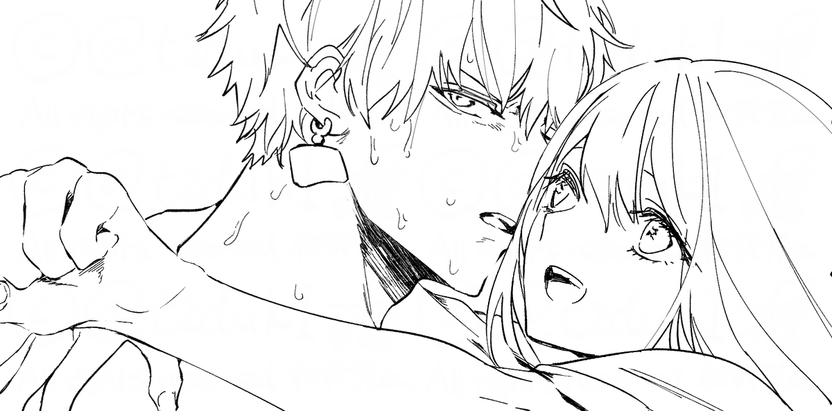 原稿一体どうなることやら………
今日はこのコマ描いて終了ですが、それが一ページ中の30%にも満たないほっそいコマでしてね… 