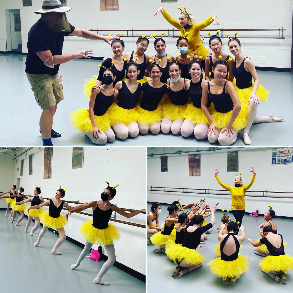 paacademyballet's tweet photo. Busy ballet bees buzzing about the studio today! 🐝🩰🐝🩰 #balletclass #balletfun #halloweencostume #halloween2021 #beautifulballerinas https://t.co/dBj3Qe7Z0b