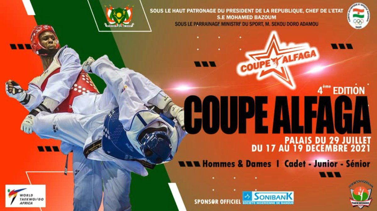 SOUS LE HAUT PATRONAGE DU PRÉSIDENT DE LA RÉPUBLIQUE,CHEF DE L’ÉTAT S.E MOHAMED BAZOUM.
SOUS LE PARRAINAGE MINISTRE DU SPORT,M.SEKOU DORO AMADOU.
Sous la Direction de la FNT,IMAGE ALFAGA présente la 
COUPE ALFAGA 4ème Édition 2021
🇬🇭🇹🇩🇩🇪🇧🇯🇧🇫🇨🇮🇸🇳🇹🇬🇳🇬🇳🇪🇬🇳🇲🇱🇱🇸🇬🇦🇬🇲🇨🇫🇨🇩<a href="/sonibank_sa/">SONIBANK SA</a>