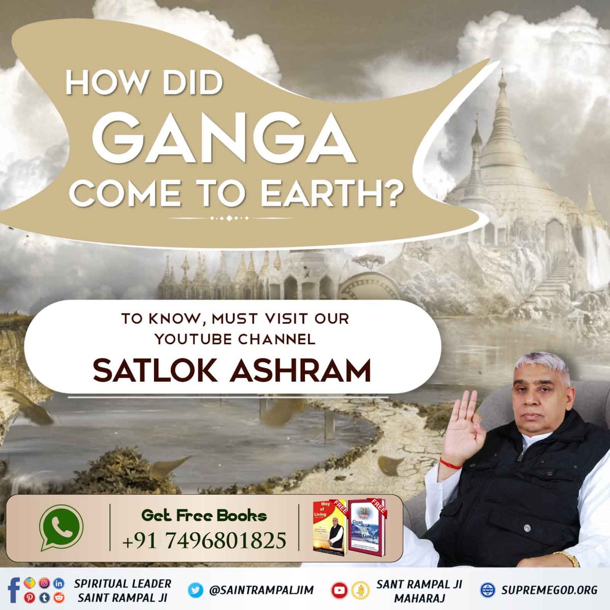 AbGhanshyam's tweet photo. #धरतीपर_कैसे_आयी_गंगा
According to the law of God Kabir, Ganga came from Satlok to Shiva Lok and filled the Jata Kundli Dam and then came out of the Himalayas in the form of snow. https://t.co/gCk80mgbon
#AUSvENG #SLvSA
#KulcheCholeFirstLook #T20WorldCup21