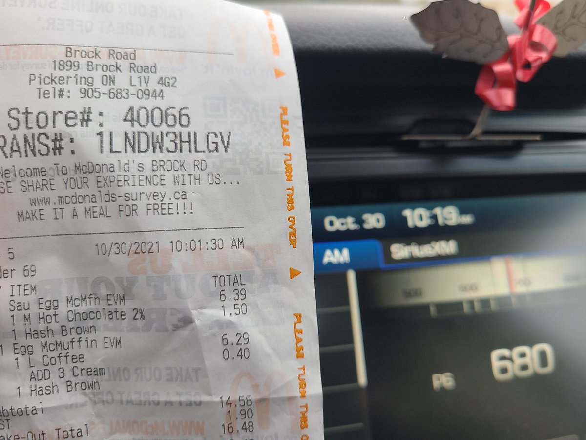 Blitzs_Dad's tweet photo. Being parked at a @McDonaldsCanada  drive thru for a hot chocolate is bad enough.  But having to wait almost 20 minutes is absolutely ridiculous.  This is the 2nd time this year this has happened to me.  I guess this is what I get for not drinking coffee. Smh https://t.co/bB6KqVoz5B