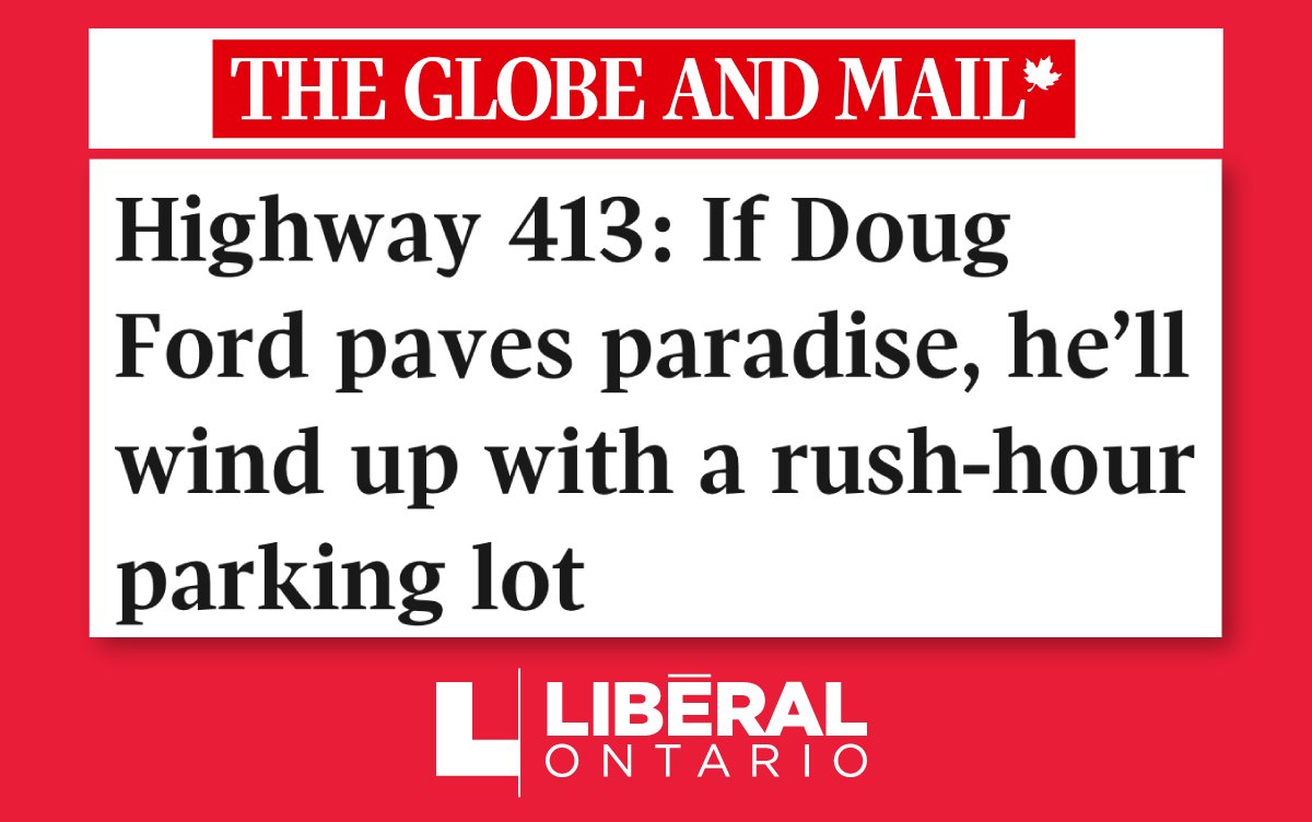 StevenDelDuca's tweet photo. Instead of paving over farmland, destroying wetlands and undermining the Greenbelt, an @OntLiberal government will scrap Highway 413 and invest $8 billion in building and repairing schools across Ontario. #onpoli https://t.co/jSTJokssYQ