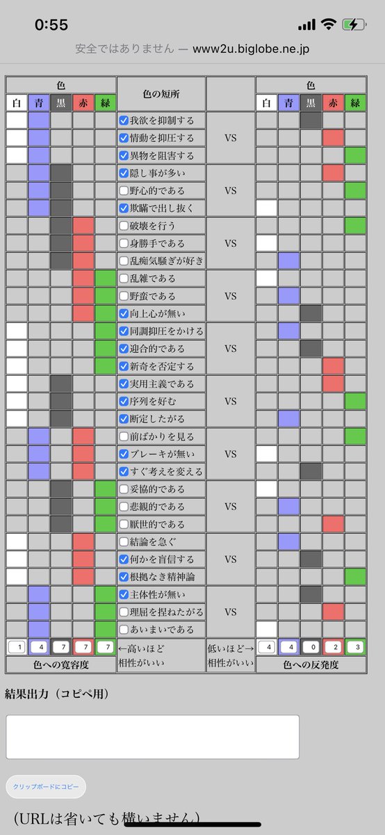 カラーパイ的 性格診断 Javascript版 すべてのコメント ナウティスニュース