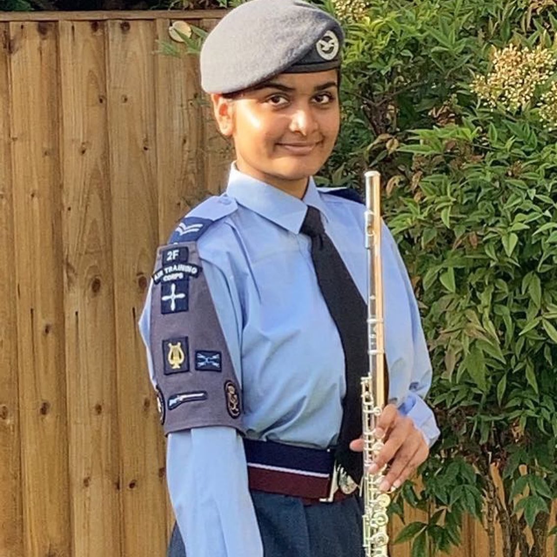 2FWatford's tweet photo. This week Cpl Patel performed with the RAFAC National Concert Band. She thoroughly enjoyed the experience and was awarded her gold musicians badge at the end of camp!! @aircadetsmusic @aircadets @hbwaircadets @OCHertsBucks https://t.co/XSAKxvJu2Y
