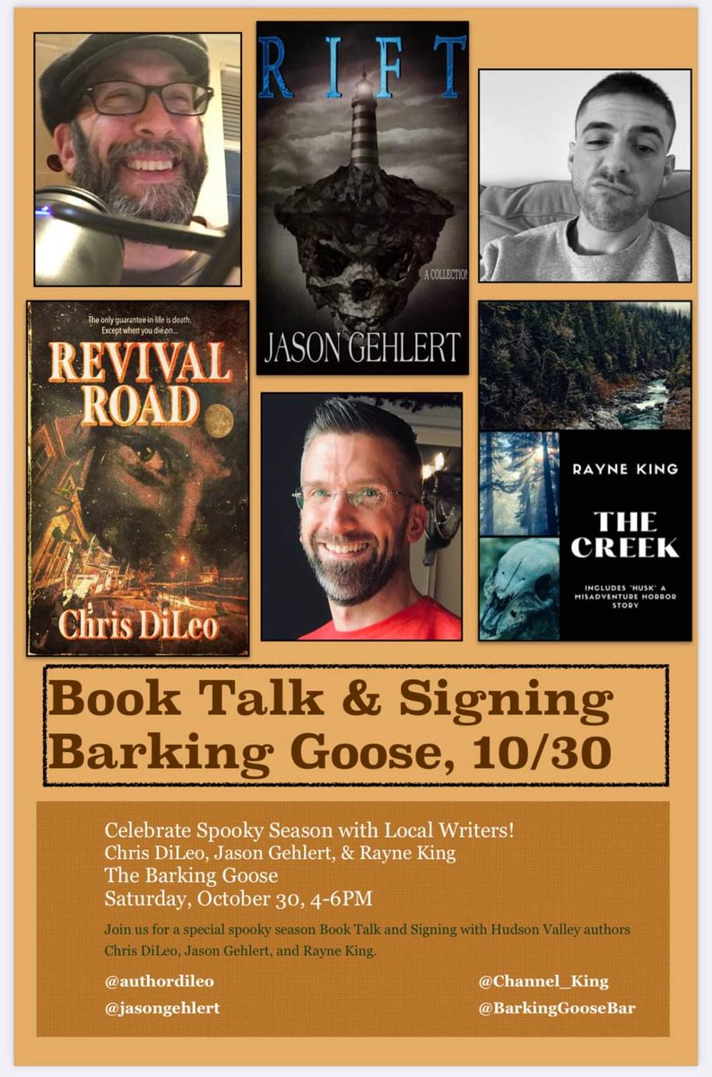 BarkingGooseBar's tweet photo. Perfect day to spend in a cozy bookstore bar! Scary stories commence at 4pm! Beer, wine, cider and food until 9:30! #barkinggoose #bookbar #newburgh #shoplocal #hudsonvalley #eatsipandread #indiebookstore #craftbeer #wine #thefriesareprettygoodhere https://t.co/fgUAyGusC4