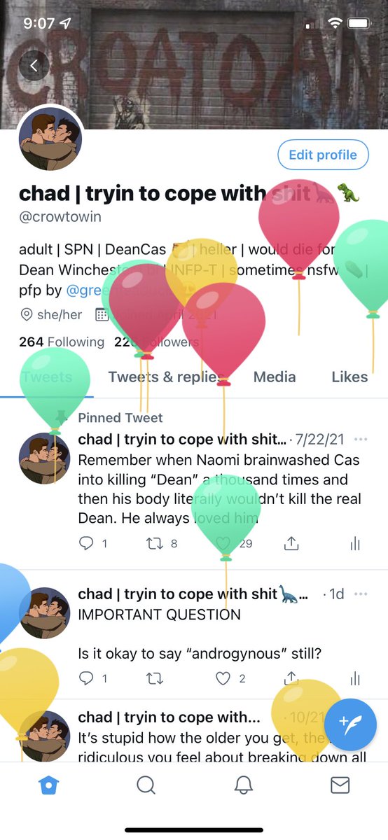 crowtowin's tweet photo. Good morning, Dean loved Cas back. https://t.co/zvWqFkYgmM