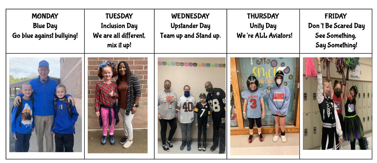 AISAviators's tweet photo. AIS Bullying Prevention Spirit Week https://t.co/5cw2OWoYdt