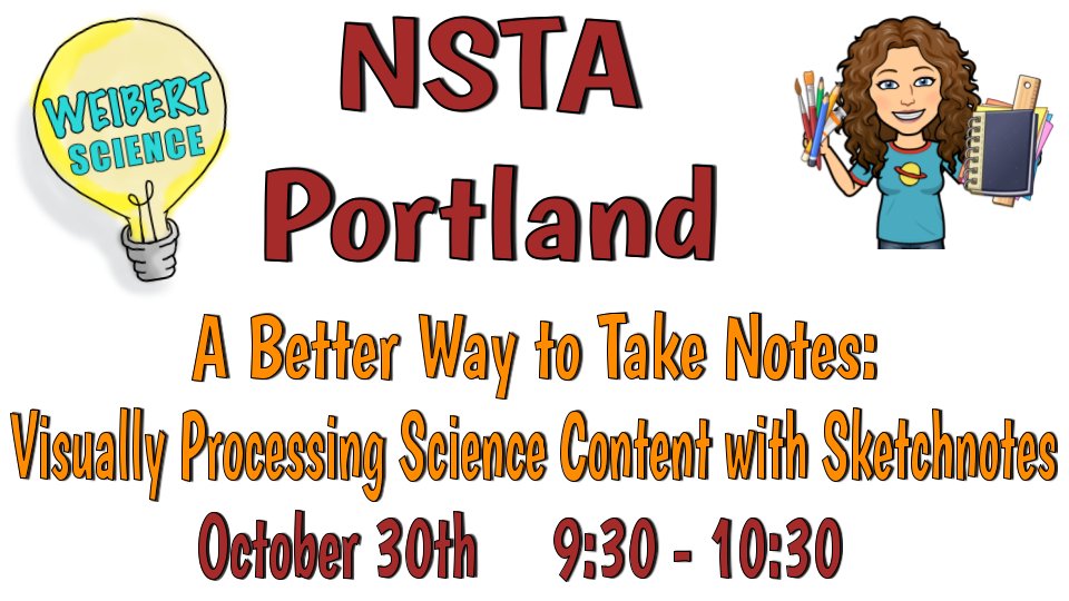 Excited to be presenting in person for the first time in 2 years this morning! Sharing new ideas on sketchnoting. #NSTA21