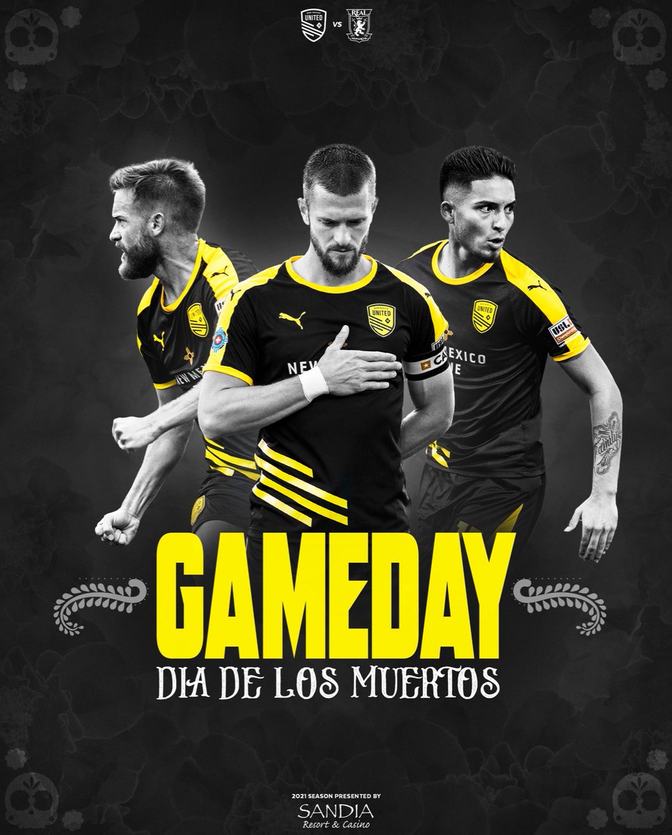 It is — and we cannot emphasize this enough — GAMEDAY. Let's go New Mexico, WE WANT PLAYOFFS.

🆚 <a href="/RealMonarchs/">Real Monarchs</a> 
🎟 tickets.newmexicoutd.com 
🏟 gates at 3:30pm MT
⚽️ kickoff at 5:05pm MT 
🏴 Free Dia De Los Muertos flags
📺 watch on ESPN+
📻 listen on <a href="/1017theteam/">ESPN Albuquerque 101.7FM The TEAM</a> 

#SomosUnidos