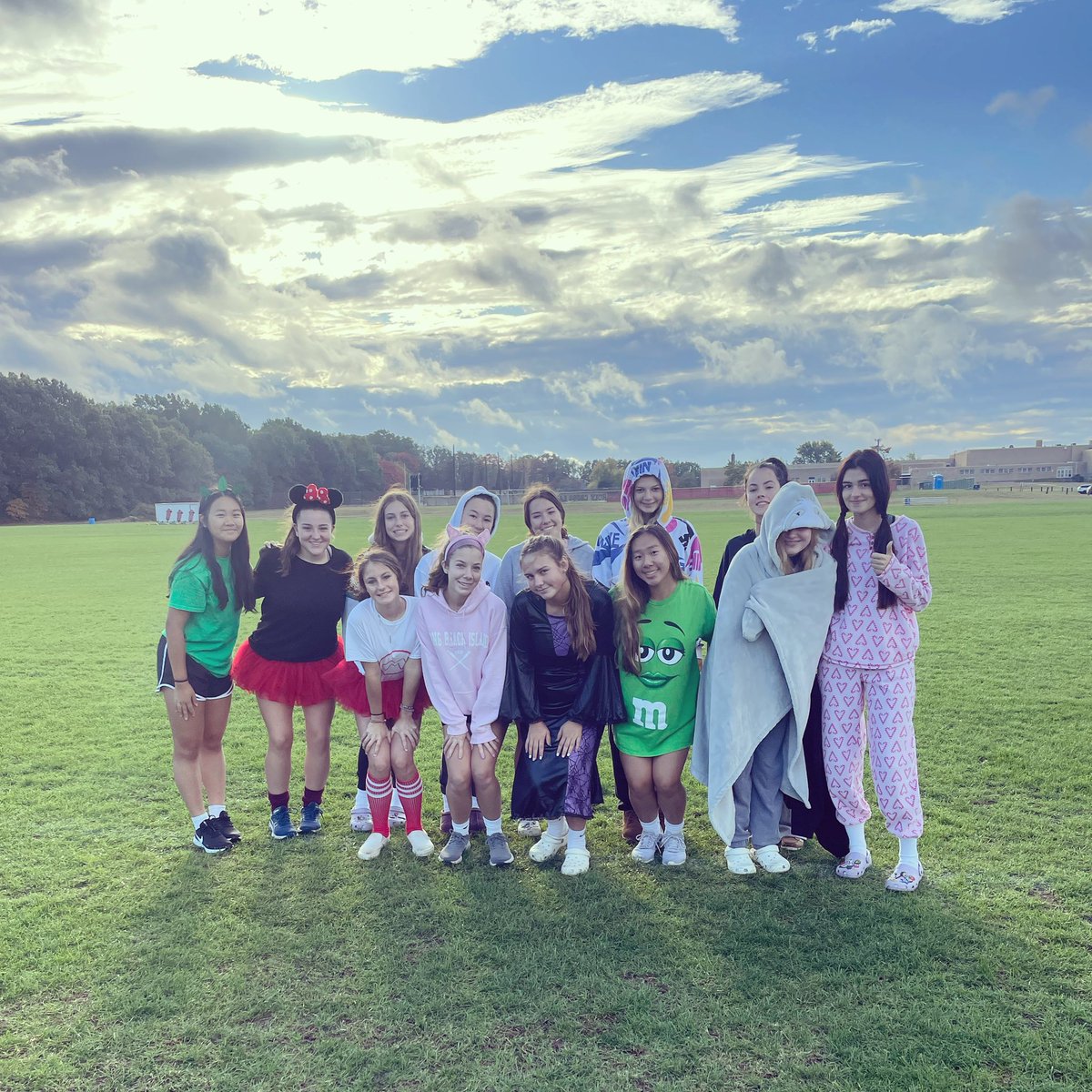 Saturday morning costume practice! 🎃👻🧙‍♀️🦥🖤🧡 Ready for Monday!! #HappyHalloween  #LancerPride #PlayoffSzn