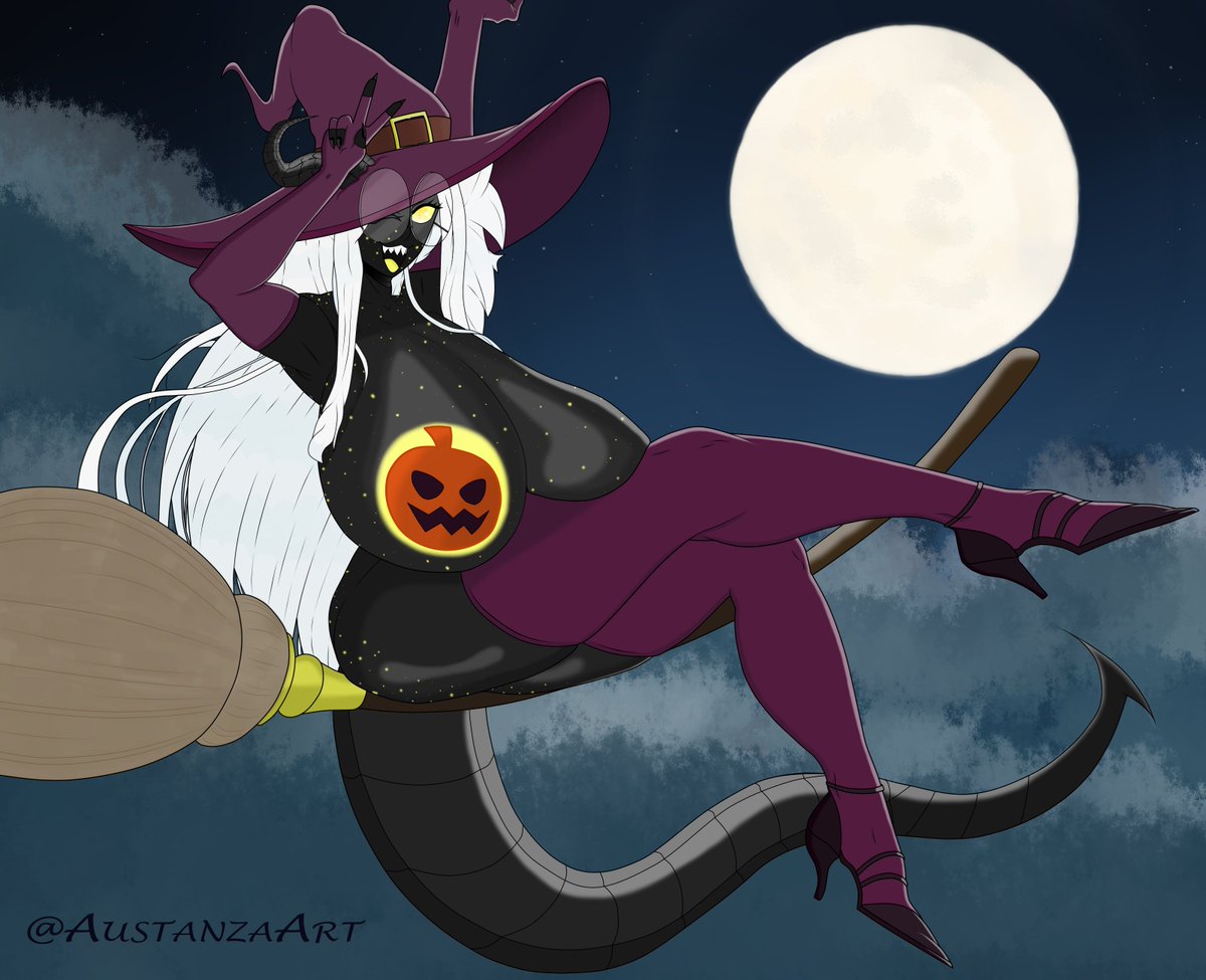 AustanzaArt's tweet photo. A lovely night with a dangerous woman 😈

🦇 Happy Halloween! 🎃

#oc https://t.co/cwJRCqSTZ4