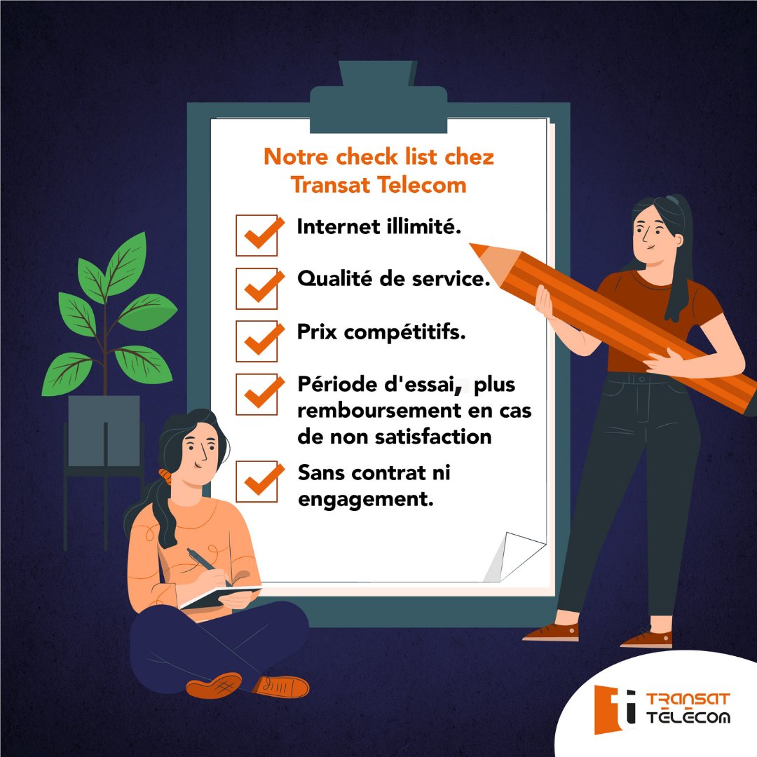TransatTelecom's tweet photo. A l'occasion du "Checklist Day" correspondant au 30 octobre, découvrez ce que Transat Telecom réserve à ses clients afin de garantir leur satisfaction. 
Découvrez nos offres internet sur:
https://t.co/cVJV8yJIbr
#ChecklistDay #Transattelecom #internetprovider #canada #Ontario https://t.co/NXPUDzx2SX