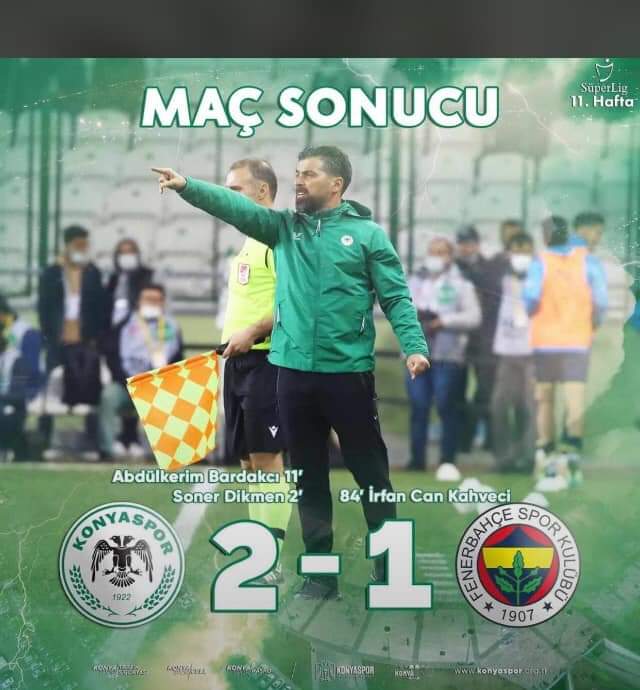 Fenerbahçe'yi 2-1 yenen Çift başlı kartalımız Konyasporumuzu tebrik ederiz.

#AnadolununHükümdarı
 
#KONvFB
#KNYvFB