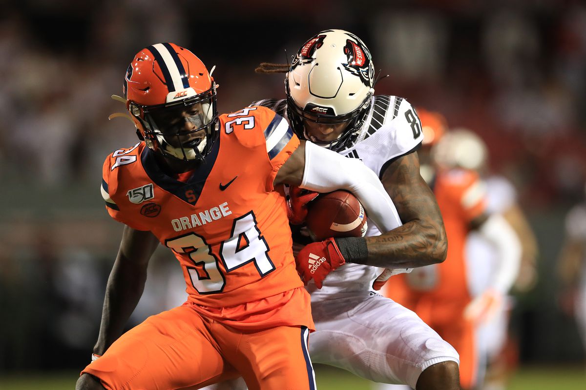 WAERSportsTalk's tweet photo. Highest-graded #Syracuse players through eight games via @PFF_College (min. 200 snaps):

1️⃣ Eric Coley, S- 80.0
2️⃣ Sean Tucker, RB- 79.8
3️⃣ Garrett Shrader, QB- 76.1
4️⃣ Adrian Cole, CB- 74.6
5️⃣ Duce Chestnut, CB- 72.6 https://t.co/TlPc6KUxgP