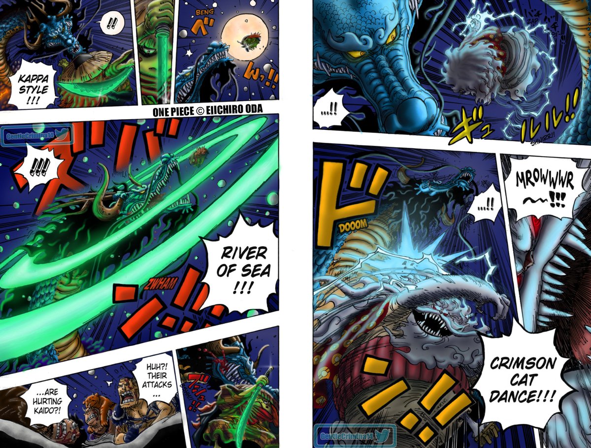 GentleCrimina14's tweet photo. "Nine Red Scabbards vs Kaido"
(part 1 of 5) work in progress..
#onepiece992 #onepiece https://t.co/XZSKwBuDrM
