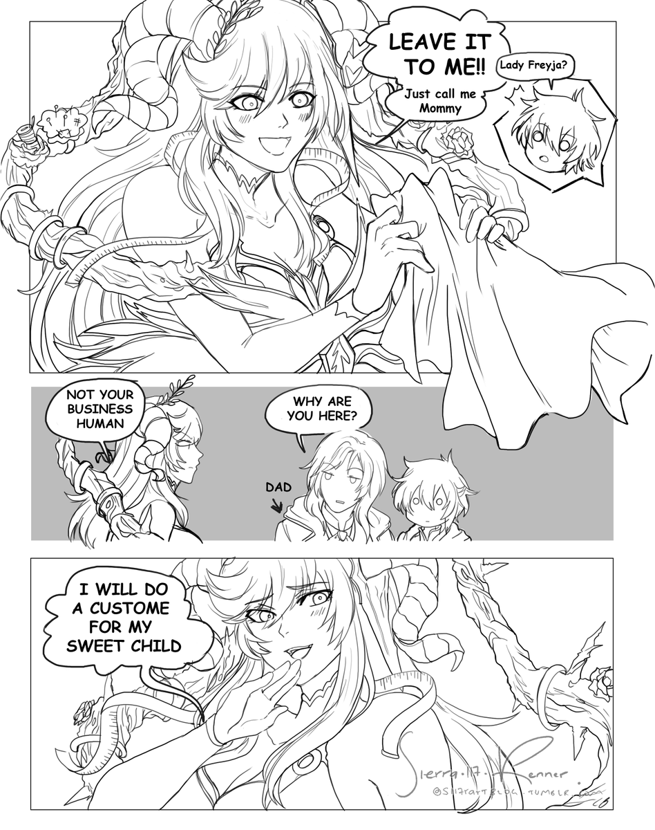 Sothis and Myrrh wanna take our mini summoner to get candies with them! ✨ 🎃👻🍬🍫 #feh #FEH推し偶像 #FEヒーローズ And Mommy Freyja is there to help! 😊🥰 