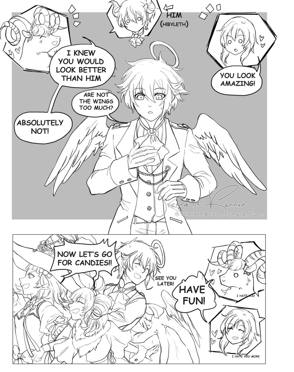 Sothis and Myrrh wanna take our mini summoner to get candies with them! ✨ 🎃👻🍬🍫 #feh #FEH推し偶像 #FEヒーローズ And Mommy Freyja is there to help! 😊🥰