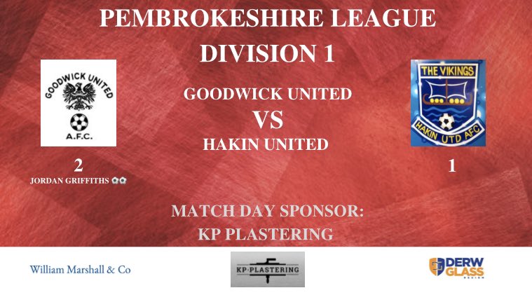 GoodwickUtd's tweet photo. 8 FROM 8! We come away with the win to go clear at the top, a late goal from @MightyVikings wasn’t enough to change the result!
Thanks to @Kobsy_07 for the Match Day Sponsor!
#GUFC #RAGURA #8FROM8 🔴⚫️🔴⚫️ https://t.co/oSTEkqY11G