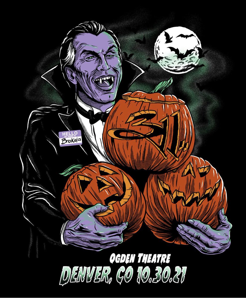 the311store's tweet photo. #Brokula event tee &amp; sticker art by Bryan Zellner! #311merch https://t.co/LD77JrW5S5