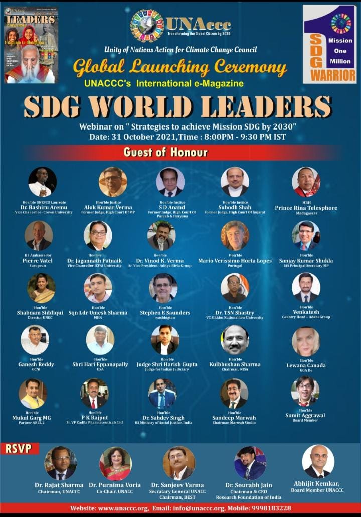 Int_Council's tweet photo. 🌹🙏 WORLD GRAND "https://t.co/R17ZOQZw45 FLAGSHIP INITIATIVE SDG LEADERS e MEGAZINE CEREMONY " on 31st October Sunday Evening 7.30 PM ( IST ) to Join us 🙏#SDGs https://t.co/Hlo2bRsTDi