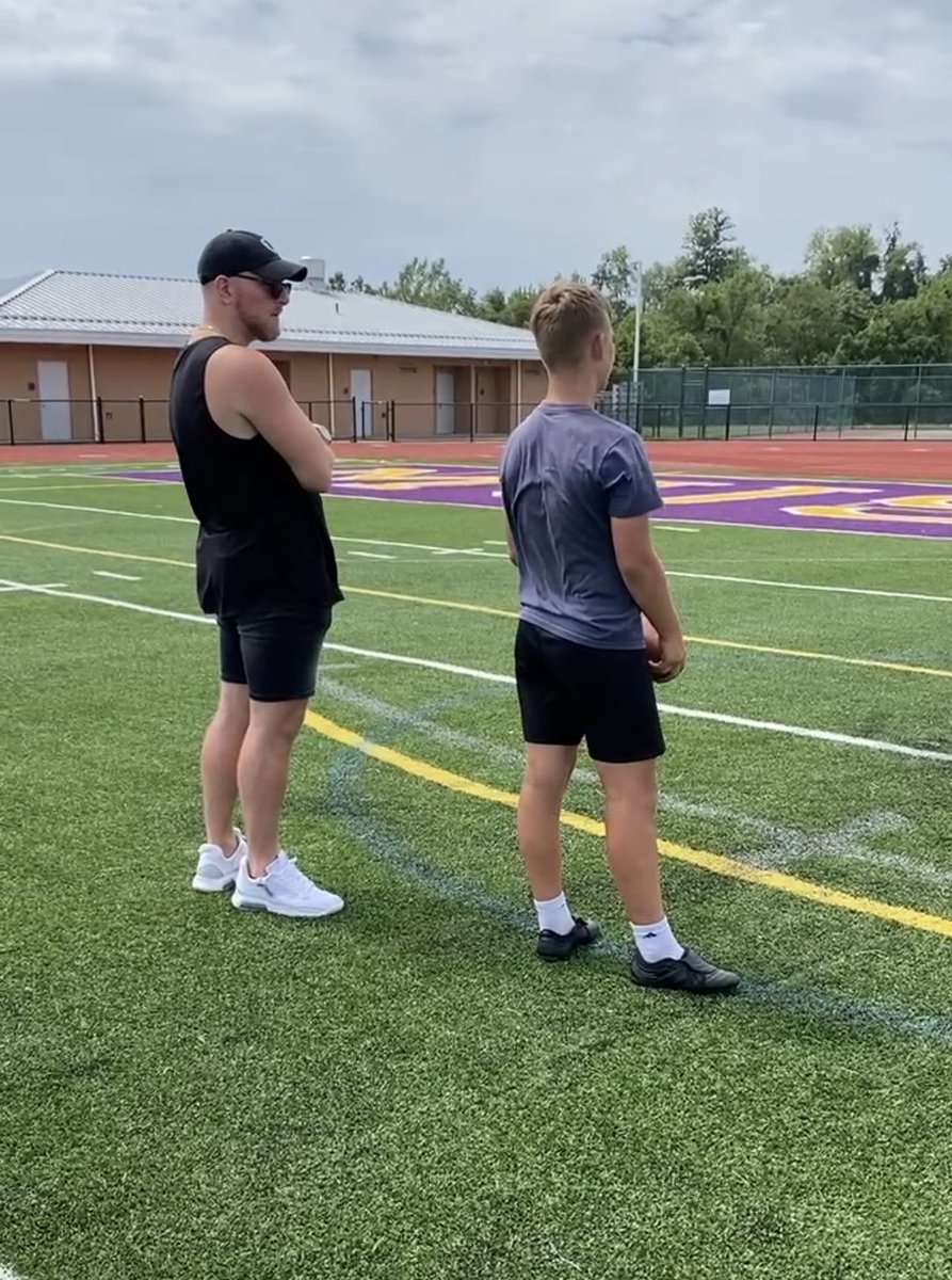 PatMcAfeeShow's tweet photo. This young legend kicked a game winner &amp; made the playoffs last night.

I was lucky enough 2 watch Angelo kick some balls on the same field I started on.

He’s up there kicking 3-4 nights a week..for hours.

I LOVE THE WORK ETHIC

🗣Congrats Angelo Baleno

Keep going #ForTheBrand https://t.co/vMy2bT24Wc