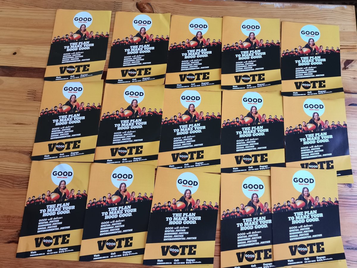 itsTyronePrins's tweet photo. Prepping for 1 November #MakeYourHOODGOOD #SpecialVotes #SpecialVotesDay @ForGoodZA @PatriciaDeLille #Hessequa #Albertinia https://t.co/iR51vDMCQY