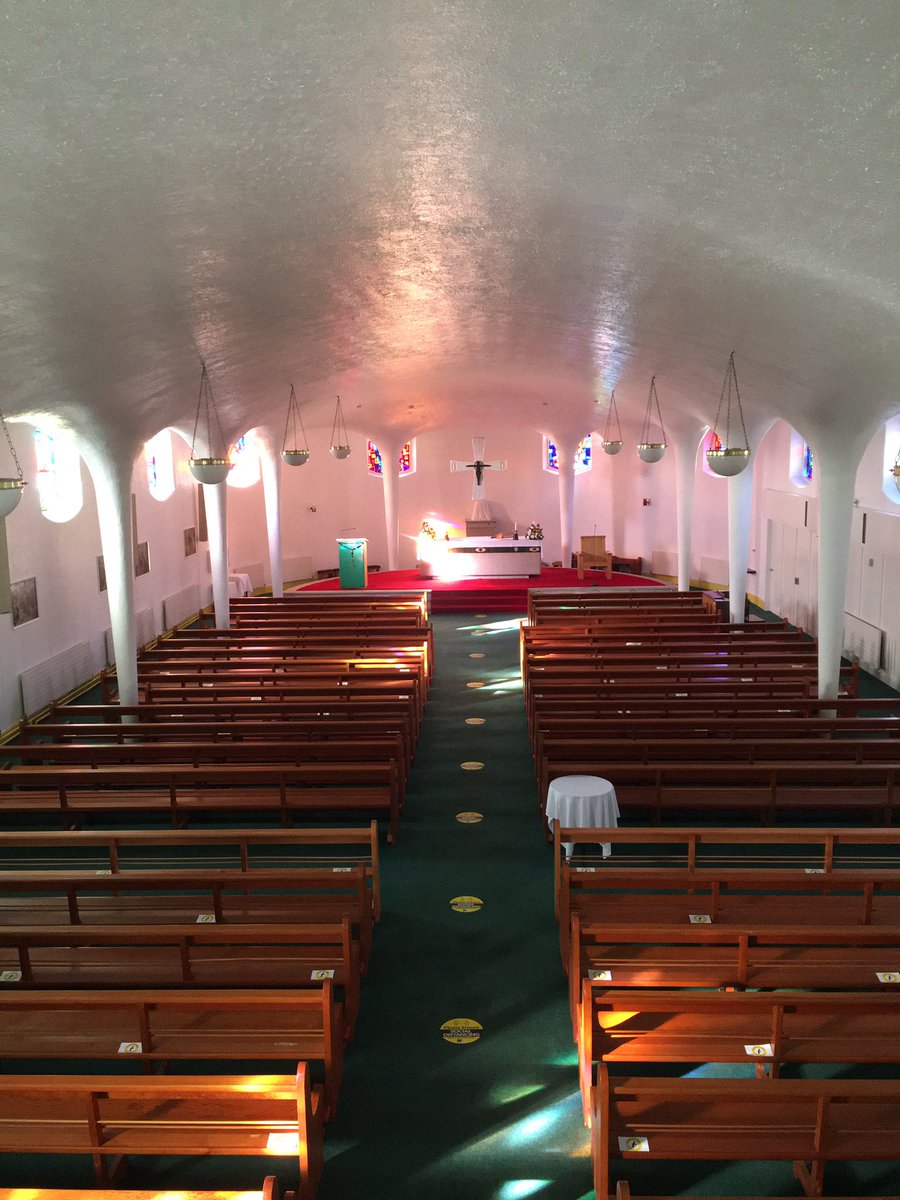 MMaryMcKenna's tweet photo. Can’t drive between the #MamoreGap & #Buncrana without calling in at the stunningly beautiful & haunting Our Lady Star of the Sea chapel at DesertEgney built in 1964 by #LiamMcCormick - shaped like a boat but inside it’s like a cave or something organic #architecture #Donegal https://t.co/9xERwgdqUy