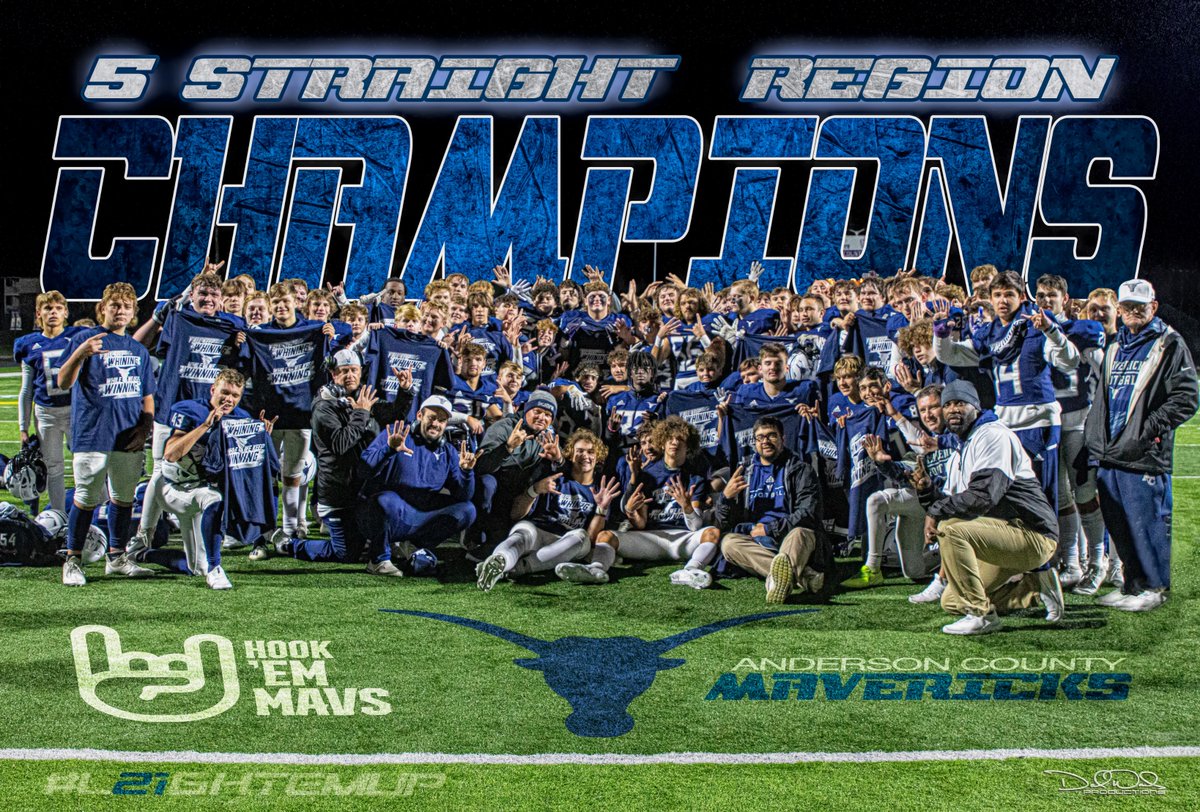 DWProductionsTN's tweet photo. Not 1 Not 2 Not 3 Not 4.. COUNT'EM 5- STRAIGHT REGION CHAMPIONS!!! for those MAVS! @ACMav4Life  @ACHSMAVS @rivalrythursday @SportsCCN @prepxtra @5StarPreps https://t.co/3ZcthUqHLZ