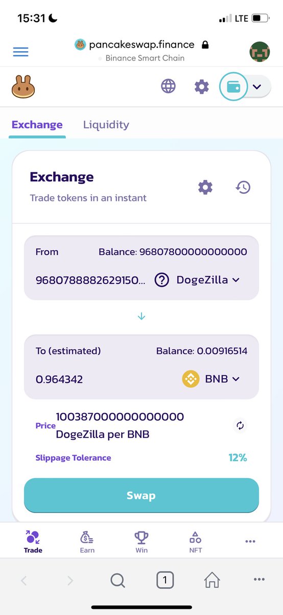 afghangod1's tweet photo. @msbrain3 @steve_troxell @DOGEZILLACOIN I use MetaMask and it’s there for me. It’s not a scam https://t.co/kk0qVdc5U7