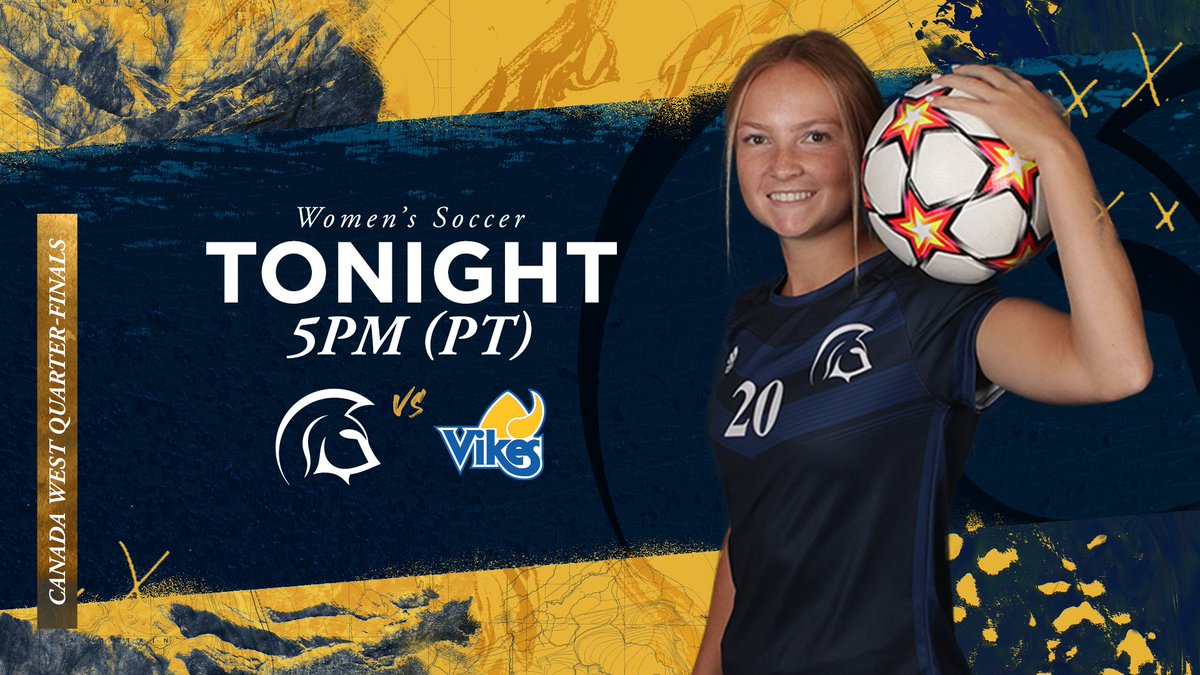 TWUSpartans's tweet photo. WSOC I It all starts today.

The undefeated Spartans take on Victoria in the @CanadaWest quarter-finals tonight.

🆚 | @uvicvikes 
⏰ | 5pm (PT)
 📍 I Chase Office Field
📺 I https://t.co/JrGoy03roh

#TWUSoccer https://t.co/xAN2dS0srb