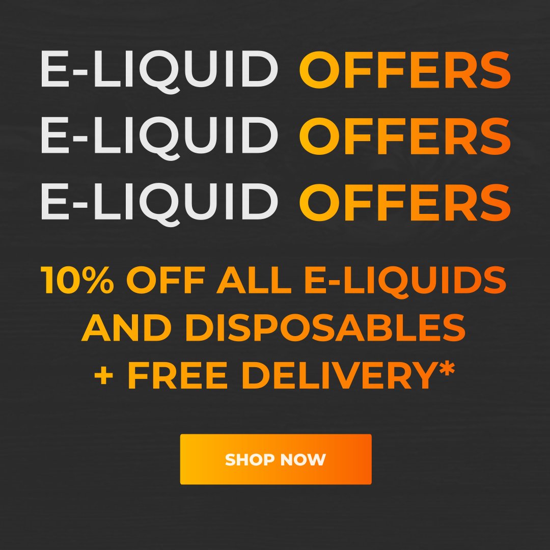 ⭐️ E-Liquid Offers ⭐️

We are currently running 10% off ALL e-liquids and disposable vapes plus get FREE DPD Next Working Day Delivery when you spend over £20! 🚚 What are you waiting for? Grab yourself a bargain today at vapeology.co.uk!! 😶‍🌫️  

ONLINE ONLY.