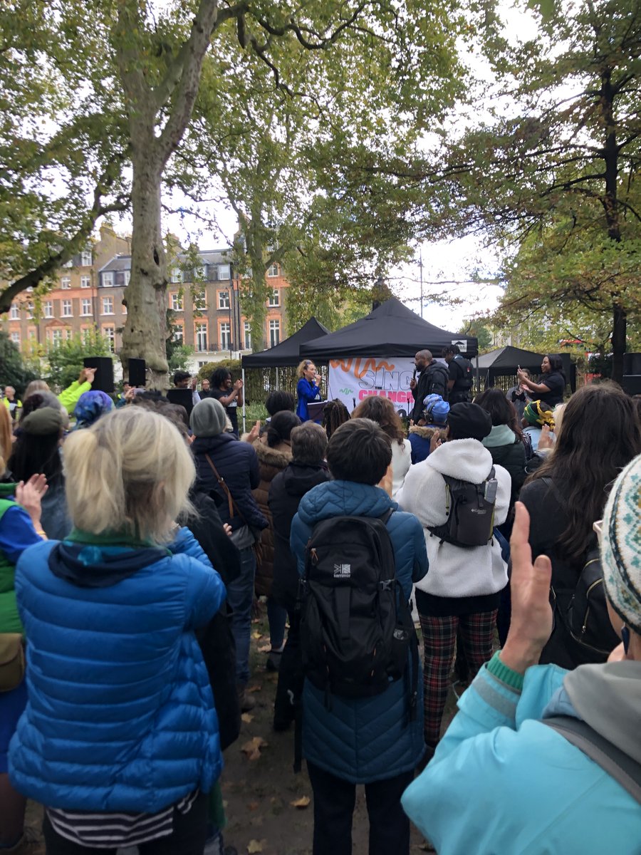 womensingeast's tweet photo. How fantastic to sing "Wonderful World" in Russell Square with combined choirs today! #musicdeclaresemergency #singthechange https://t.co/8LPoMfbZJZ