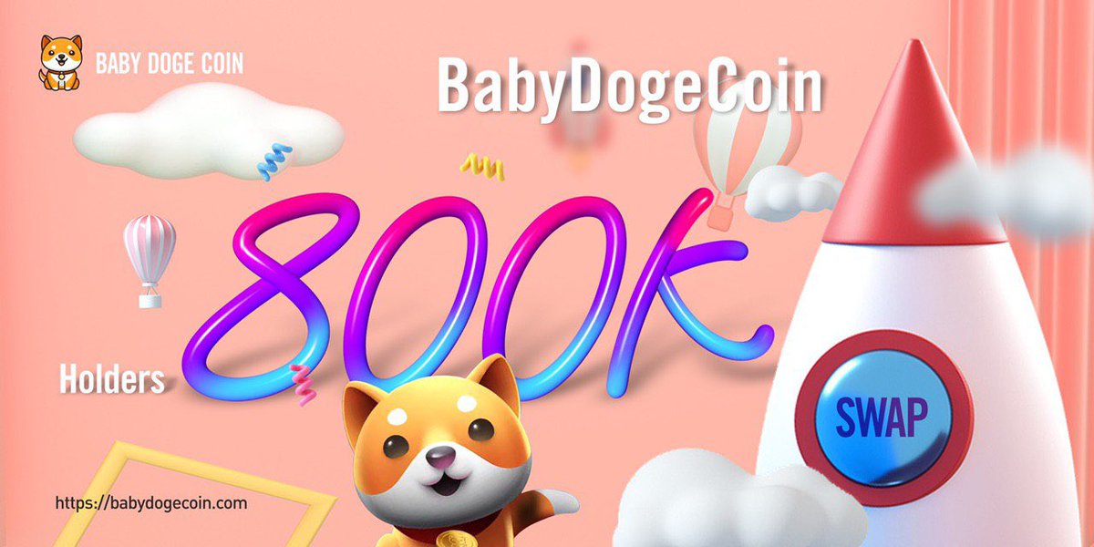We just passed 800,000 #BabyDoge holders 🤯