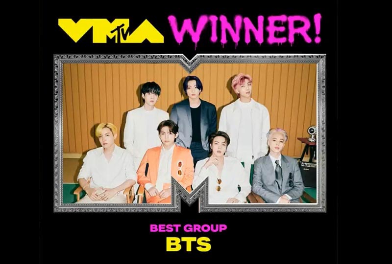 WORLDMUSICAWARD's tweet photo. #BTS wins 2 Awards for #BestGroupVideo for #Butter & #BestCollabVideo for #MyUniverse with #Coldplay at the #2021MTVVideoMusicAwardsJapan, after winning #GroupoftheYear for the 3rd time, #BestKPopAct + #SongofSummer for #Butter at the #2021USMTVAwards!๐ช๐๐๐ถ๐บ๐ฏ๐ต๐๐๐๐๐๐๐๐ https://t.co/uVTHQHjNnq