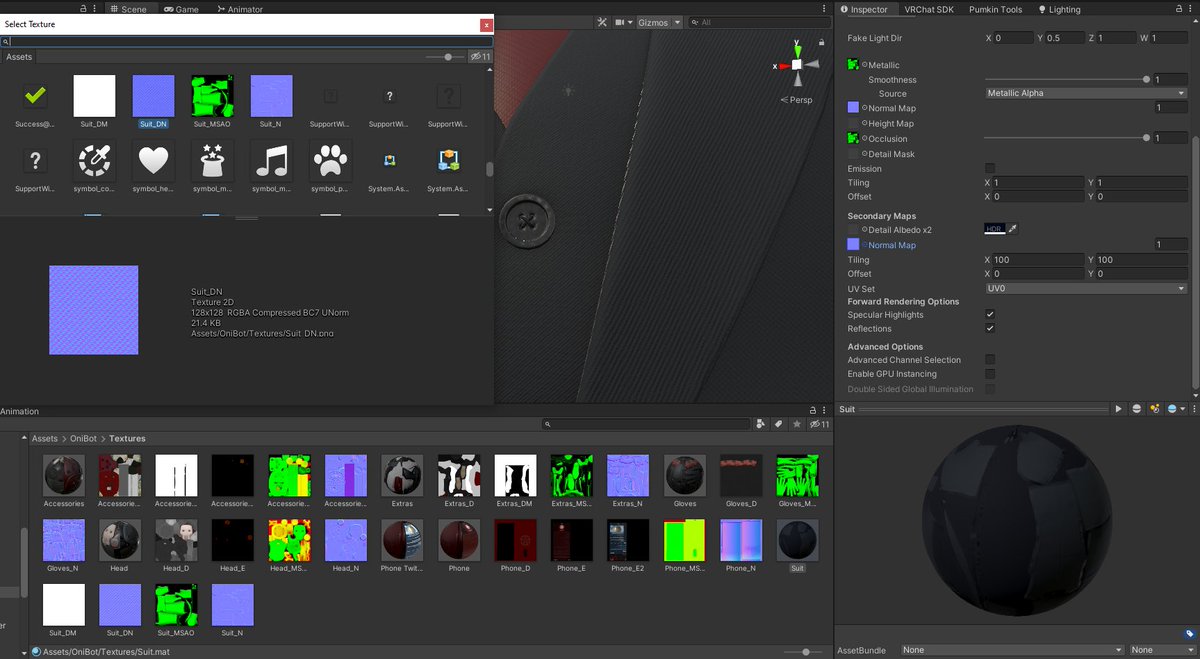 Januzuzu's tweet photo. So apparently one of the reasons why I didn't get into top 10 in the #Spookality2021 Avatar Jam, was because my avatar looked like it had 8K textures.
DID I LOSE BECAUSE IT LOOKED TOO GOOD?
I USED DETAIL NORMALS TO HAVE CLOSE-UP DETAIL WITHOUT COMPROMISING FILESIZE
WHAT THE FUCK https://t.co/J2LlFQFc2u