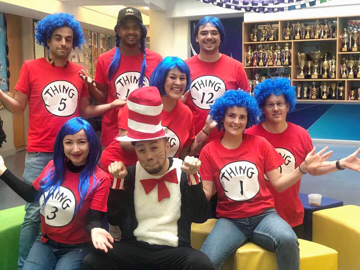 OMGitsEve's tweet photo. Book character dress up day! 📚
#Thing1Thing2 
#Things #TheCatInTheHat #DrSeuss #Grade4 #pyp #ibschool #shanghai #teacher #edupost https://t.co/eplW7rjjmR