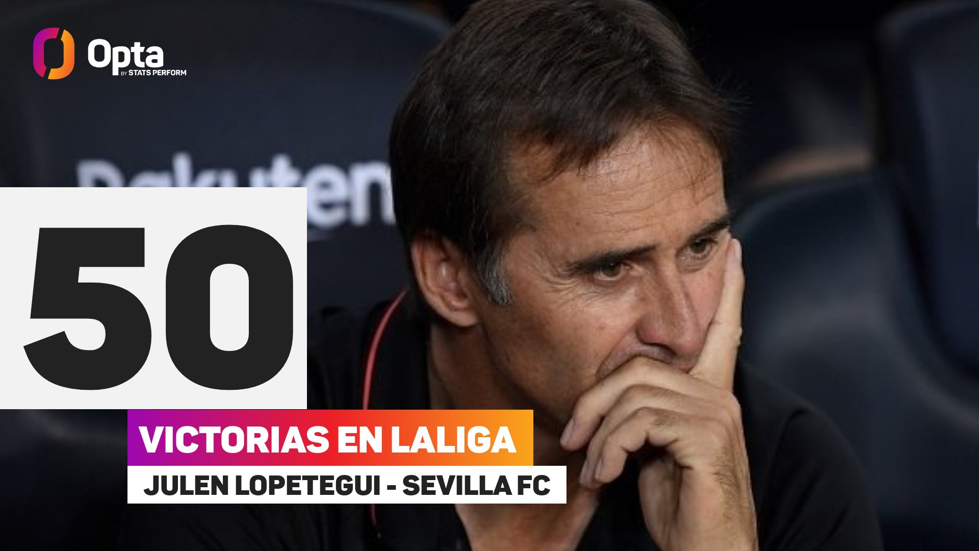on Twitter: "50 - Julen Lopetegui 🇪🇸 se ha convertido en el @SevillaFC que más rápido ha alcanzado las 50 victorias en toda historia de @LaLiga (87P 50V