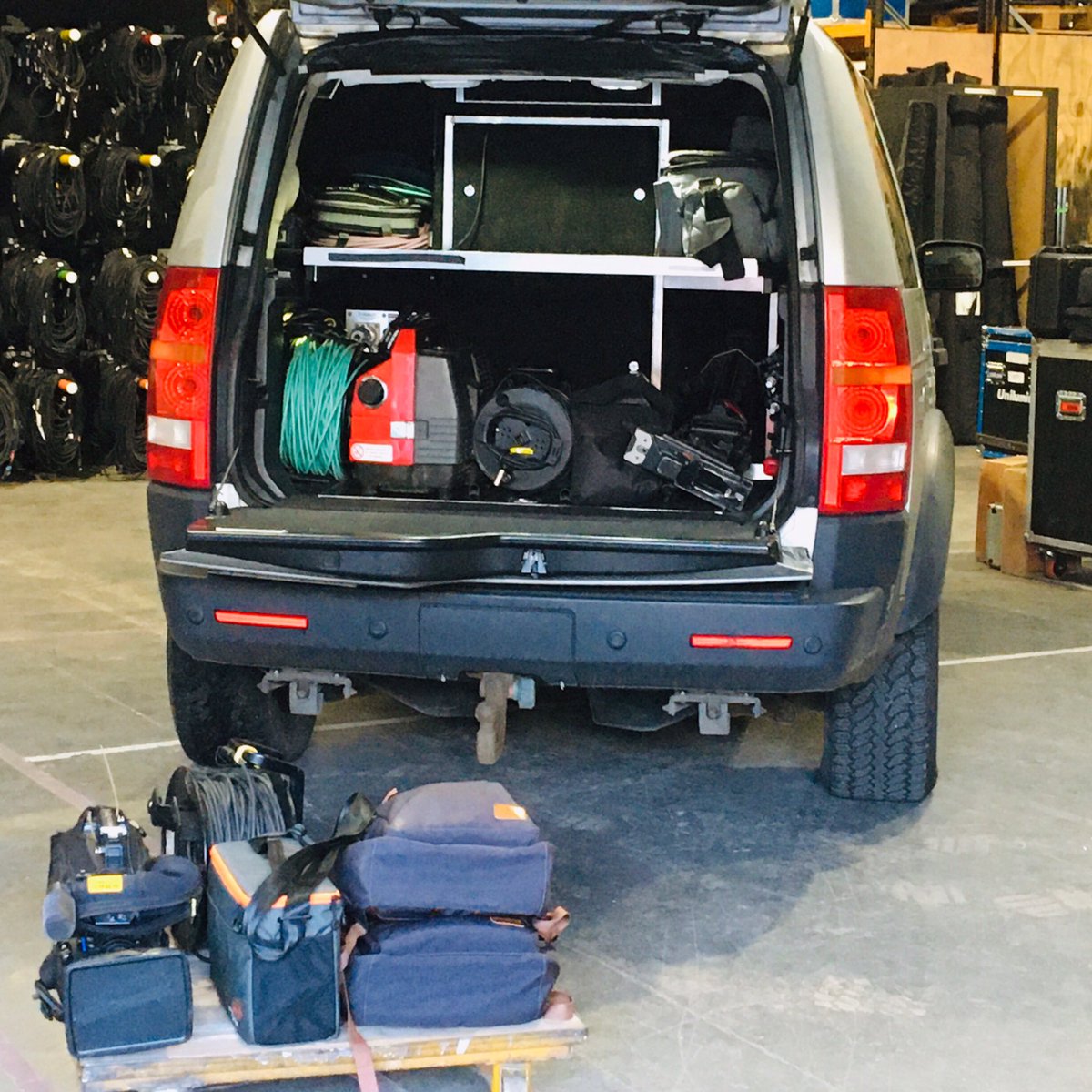 Preparing and loading kit for tomorrow’s trip to Glasgow, Live reports from <a href="/COP26/">COP26</a> for ITV’s Good Morning Britain. #cop26 #itv #liveu #ka
