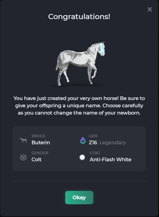 WellD_eth's tweet photo. In honor of the first @zed_run tournament, I'm doing my first giveaway. The lucky winner will win this breeding pair of unnamed Z16 Buterins!

Entry is simple: 
1⃣ Follow @WellD_eth 
2⃣ Like and RT
3⃣ Tag 2 people

Winner will be drawn Monday @ 9AM EST https://t.co/xdYiofFwiY