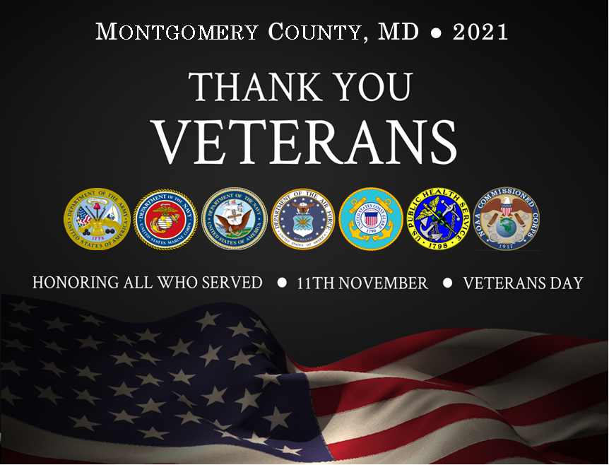 MontgomeryCoMD's tweet photo. Montgomery County’s Commission on Veterans Affairs is paying tribute to County veterans through a virtual “Tribute to Montgomery County Veterans” website. #MoCoVets The commission is seeking to add info on more veterans. Submit yours 💻➡️ https://t.co/F4lPk7bs6T. #VeteransDay https://t.co/ixigOMYrRv