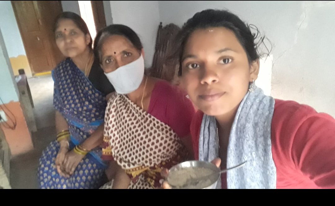 KAsifabad's tweet photo. Pregnant, lactating, children, adolescent, elders, male/female be there any category in the home, all are now consuming simple hot & sweet recipes of #Millets (చిరు ధాన్యాలు) #FoxtailMillet (కొర్రలు), #LittleMillet (సామలు), #FingerMillet (రాగులు) #HouseVisits by #AWTs, KBAsf., https://t.co/vhB2BKNe6G