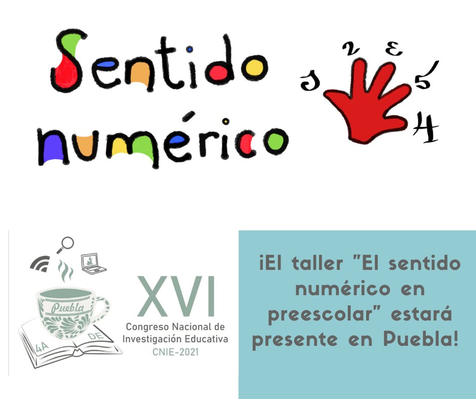 SentidoNumerico's tweet photo. 🥳¡Participaremos en el #XVICNIE con el taller "El sentido numérico en preescolar"! 
Para poder participar en el taller debes inscribirte al #CONGRESOCOMIE y, posteriormente, registarte en el taller. https://t.co/6BPWX92HTV
