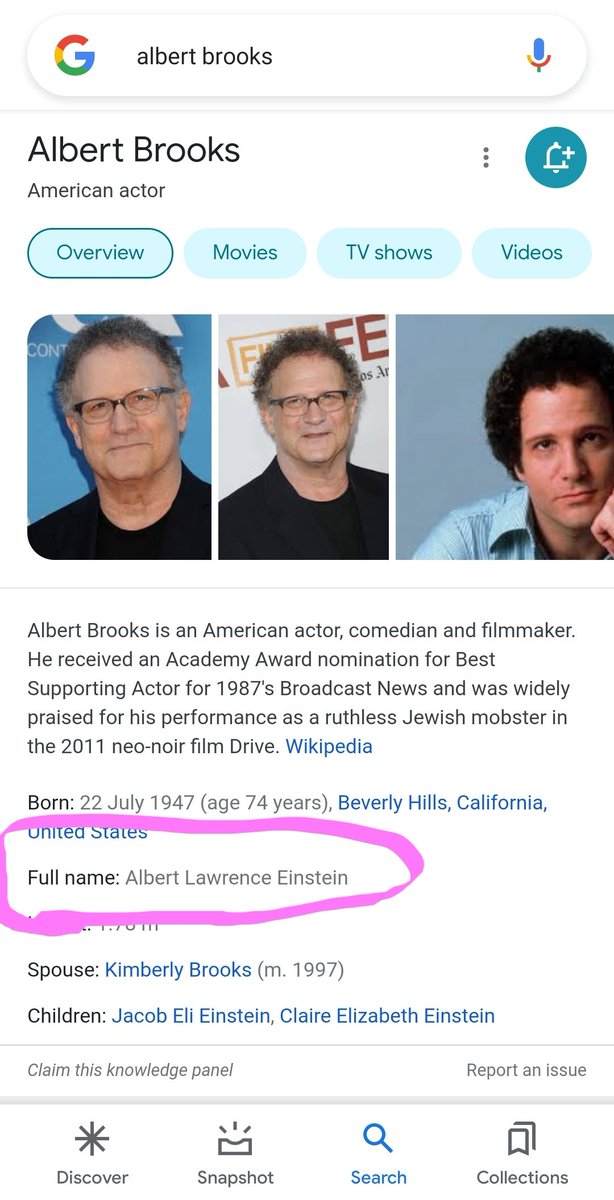 Nemo's dad was played by Albert Einstein