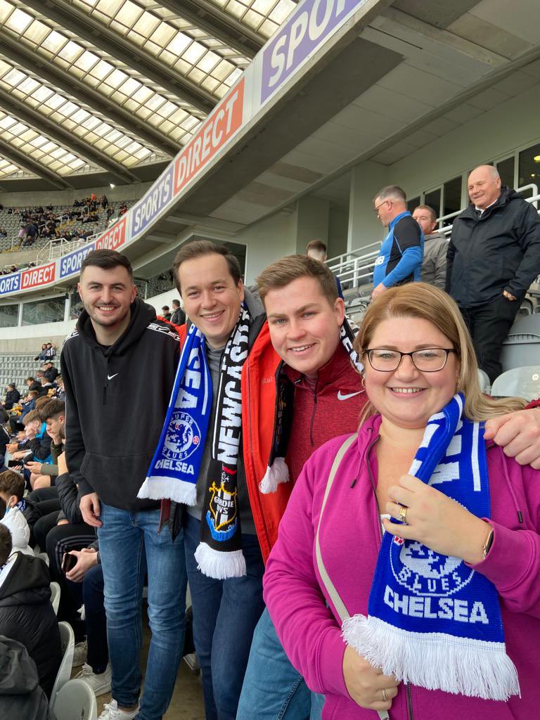 Not much smiling from the Newcastle support but plenty from our pupils and staff! #NEWCHE #footballtrip