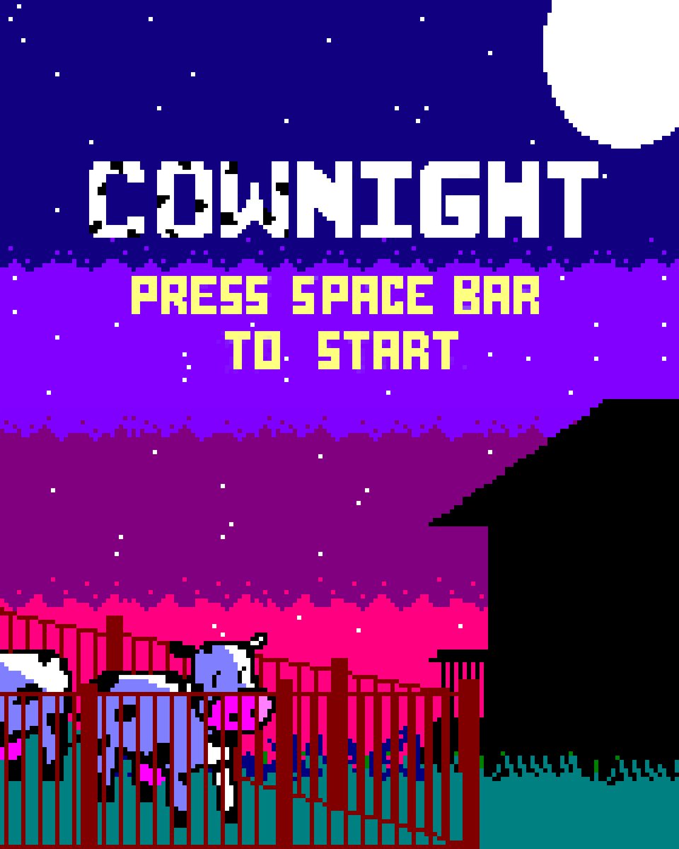 AmistradG's tweet photo. Are you ready? Because "Cownight" is coming soon!
#promo #CPCRetroDev #UAGames #Amstrad #AmstradCPC #RetroGame #IndieDev https://t.co/gzQbQYWRmC
