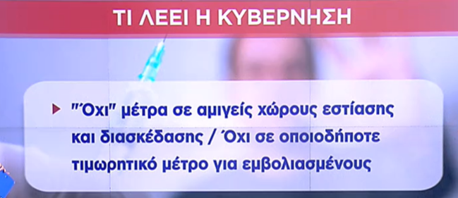 Ως εμβολιασμένη, δεν θεωρώ ότι το να φοράω μάσκα κ να κάθομαι σε κλειστό χώρο με λιγότερα άτομα μέσα είναι "τιμωρητικό" προς εμένα που έκανα αυτό που έπρεπε. Είναι θέση προστασίας. 
Αλλά, οκ, προσωπική άποψη.